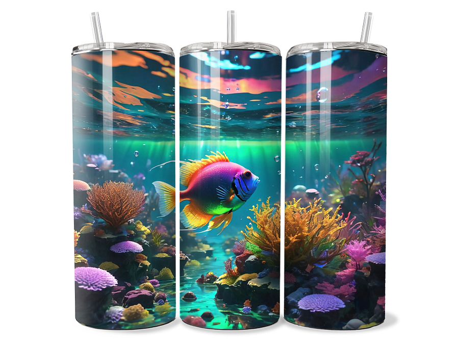 Vibrant Coral Reef Tumbler - 20oz Stainless Steel product image (1)