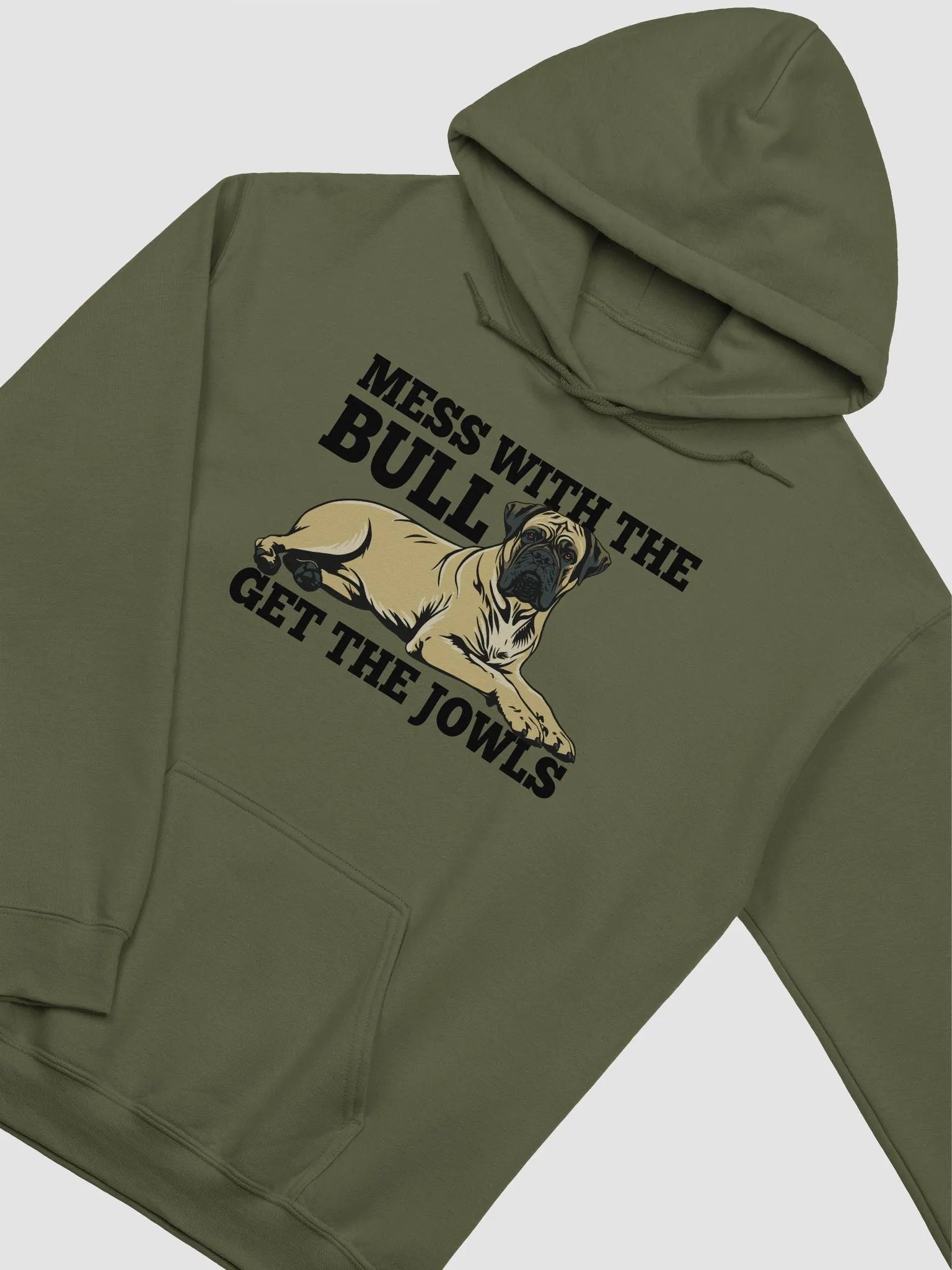 Mess with the Bull, Get the Jowls Hooded Sweatshirt of Bullmastiff | Funny Hoodie for Bullmastiff Paw-rents product image (18)