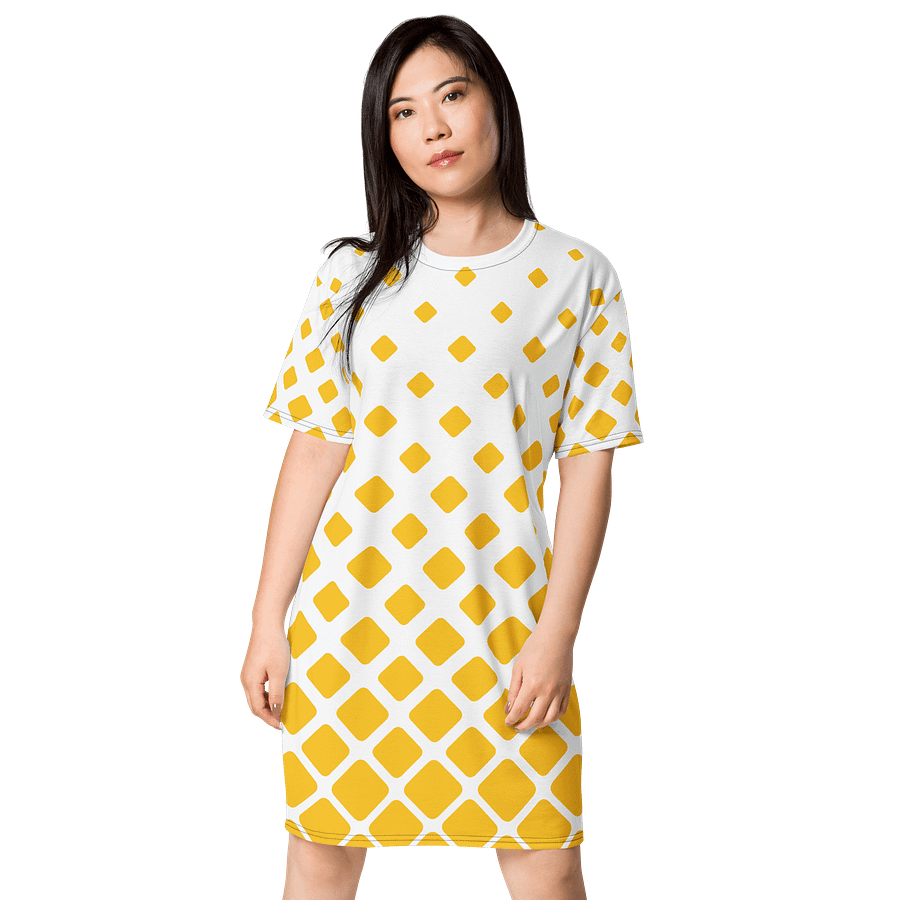 Exclusive Yellow Diamond Gradient T-Shirt Dress - Only at TDS Music product image (1)