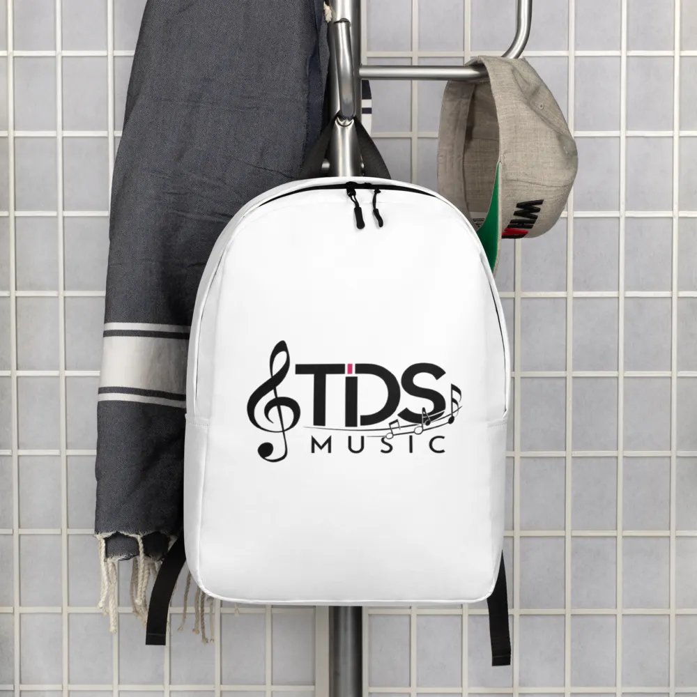 TDS Music Minimalist Backpack - All-Over Print, White, Water-Resistant, Fits 15" Laptop product image (6)