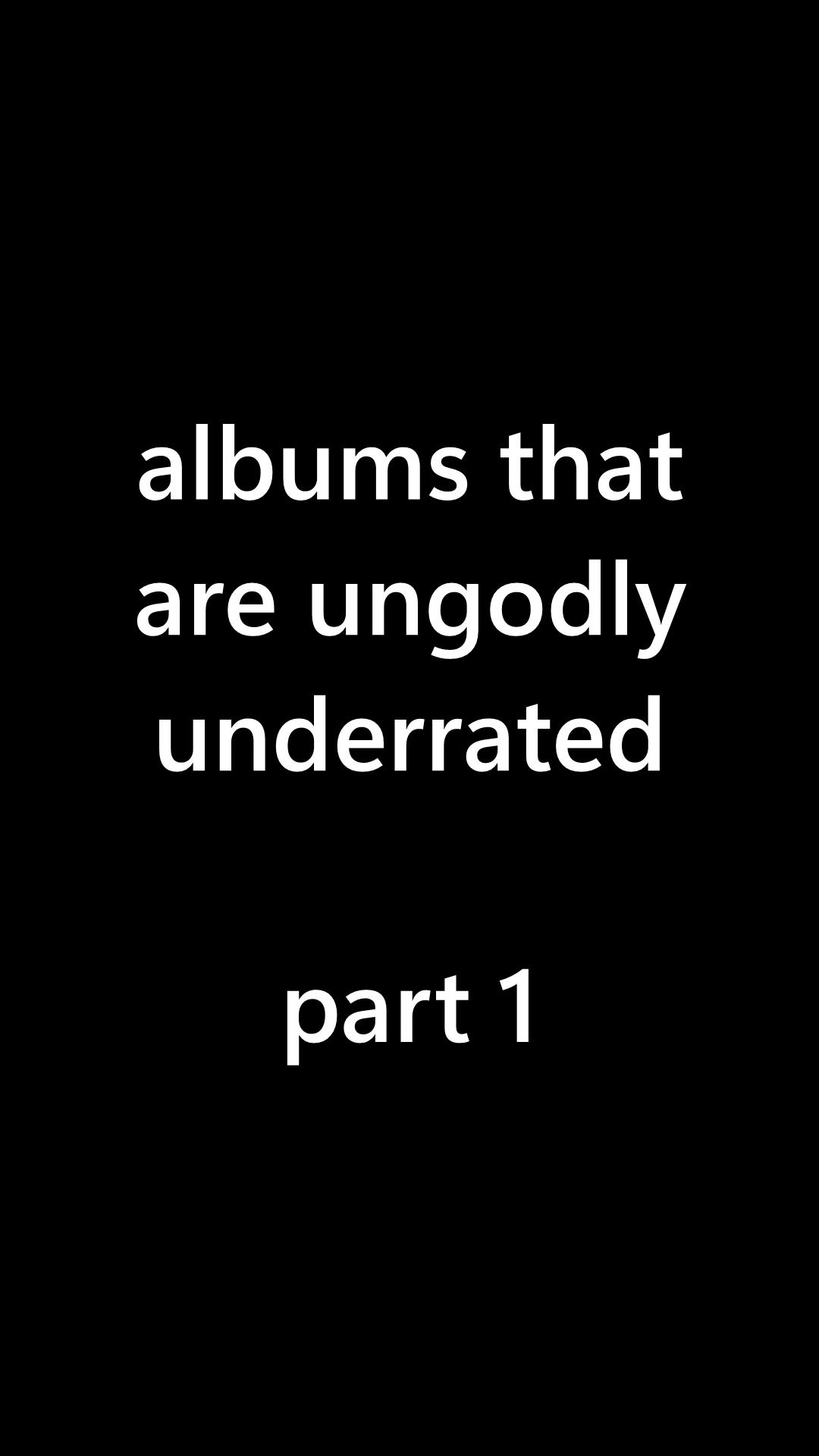 Albums that are ungodly underrated! Part 1 #underrated #album #music #garrettwilliamson