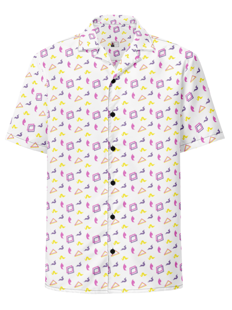 Oh Worm white pattern button down shirt product image (1)