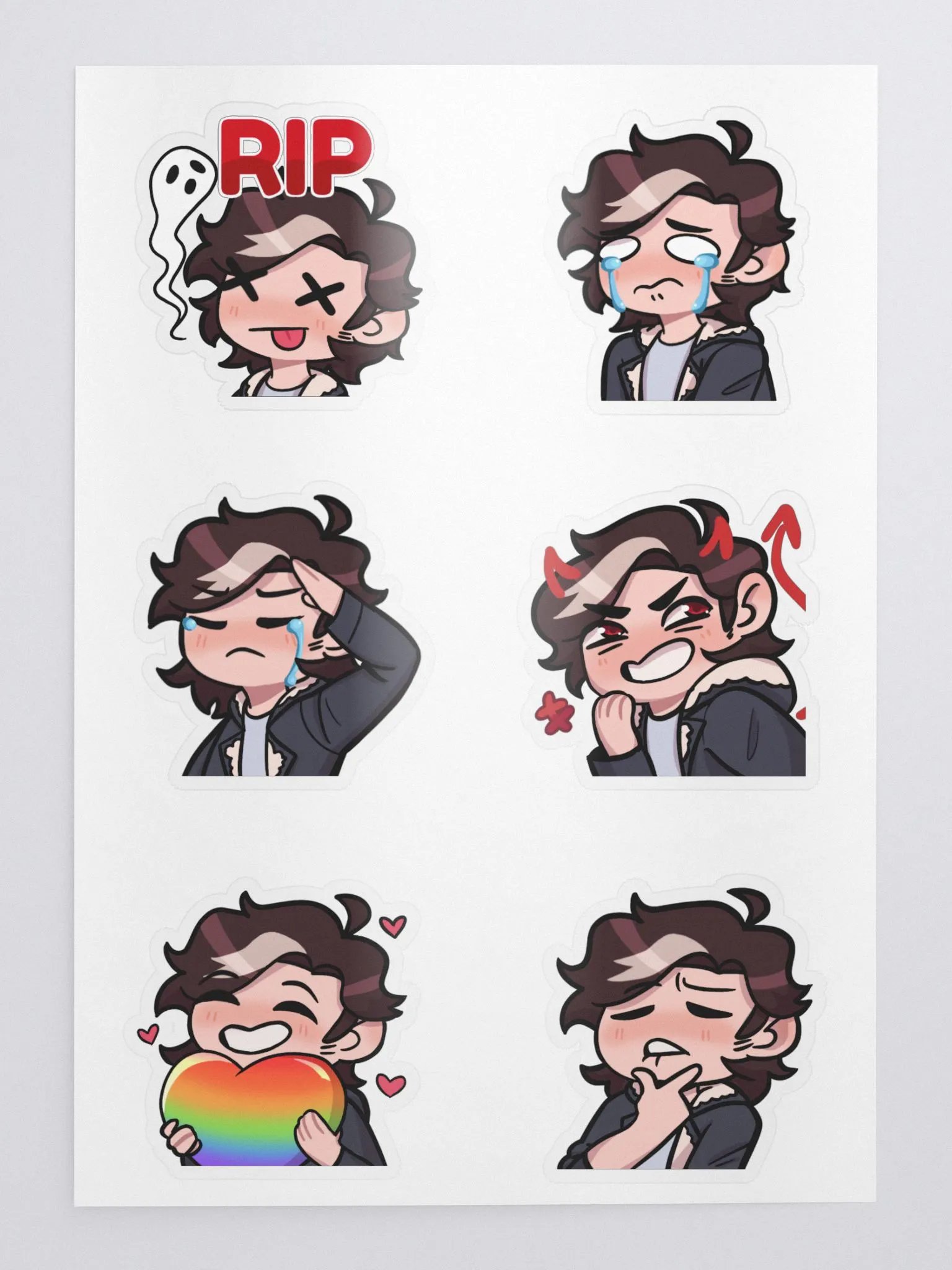 Ghosty Emote Sticker Sheet #1 product image (2)