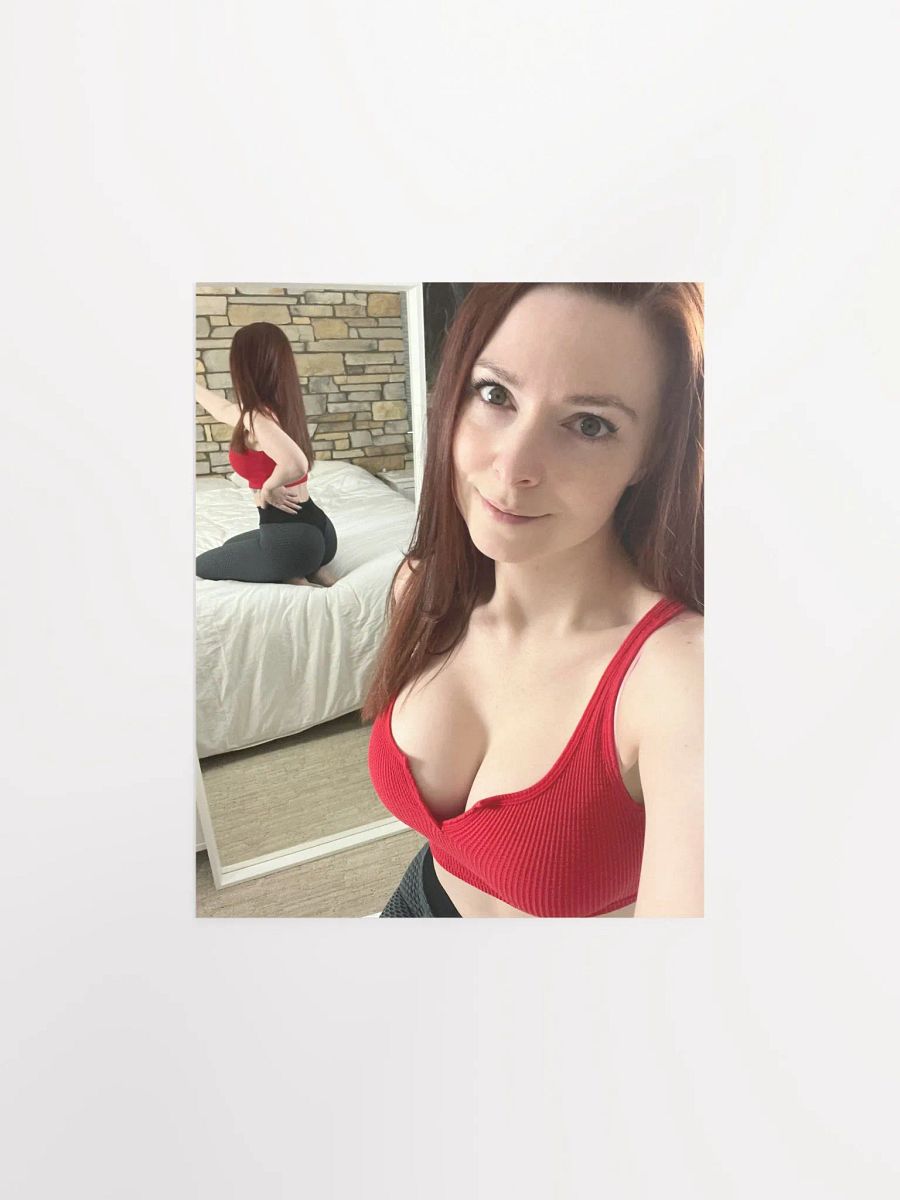 Red Crop Mirror Selfie Print product image (1)