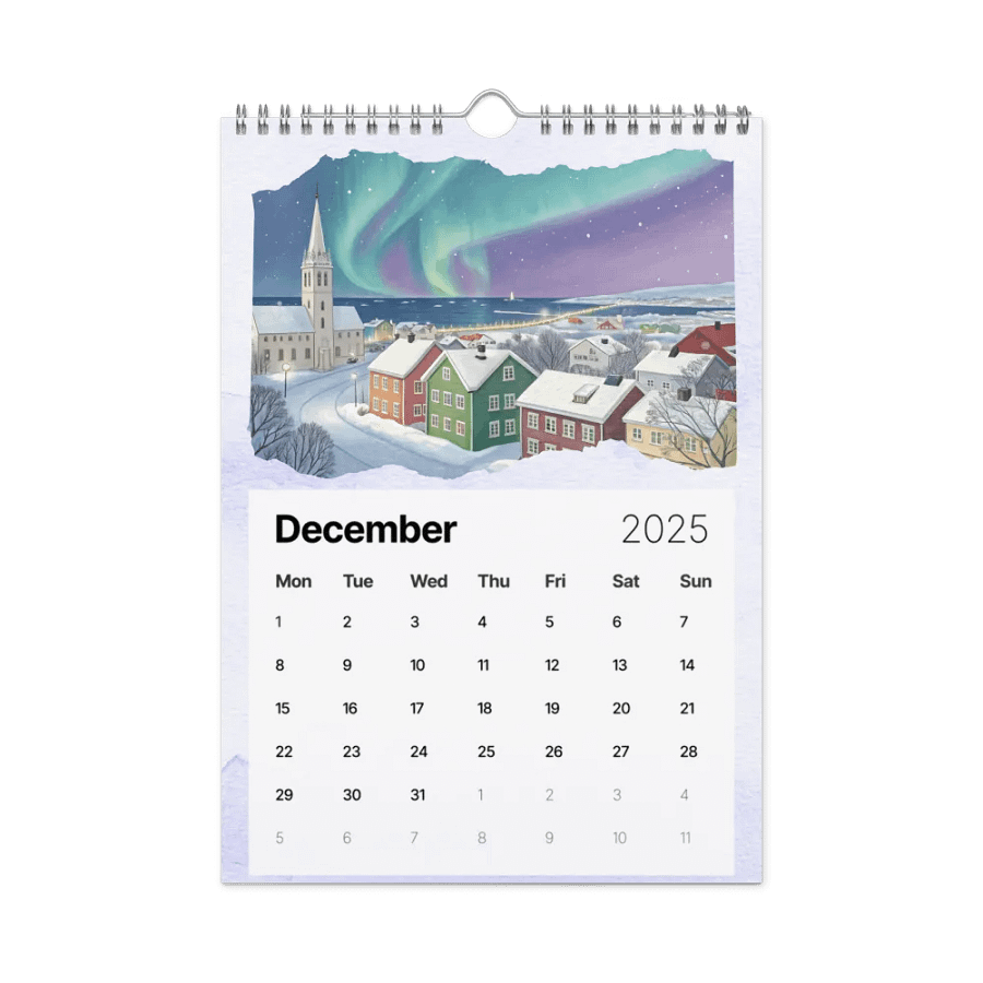 WORLD CAPITALS WATERCOLOR WALL CALENDAR 2025 product image (4)