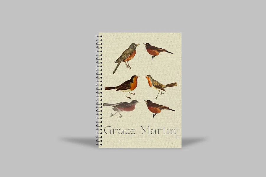 Spiral Notebook Template 2025 Calendar Canva Template Digital