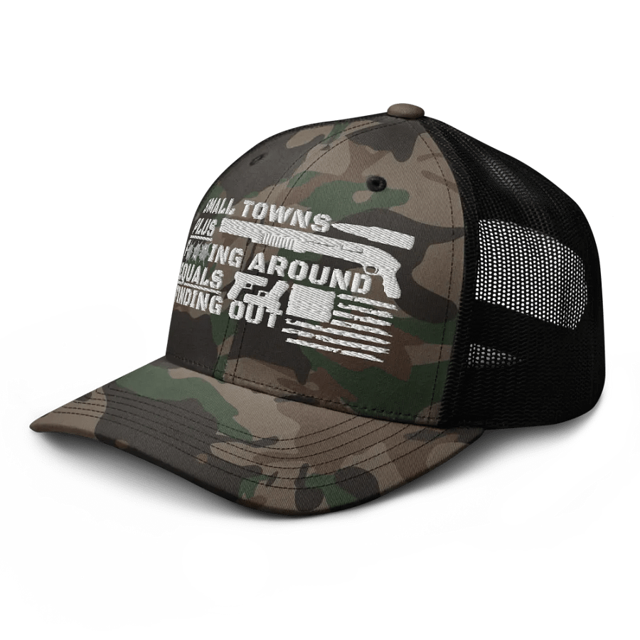 Small Towns + FA = FO Camo Trucker Hat product image (6)