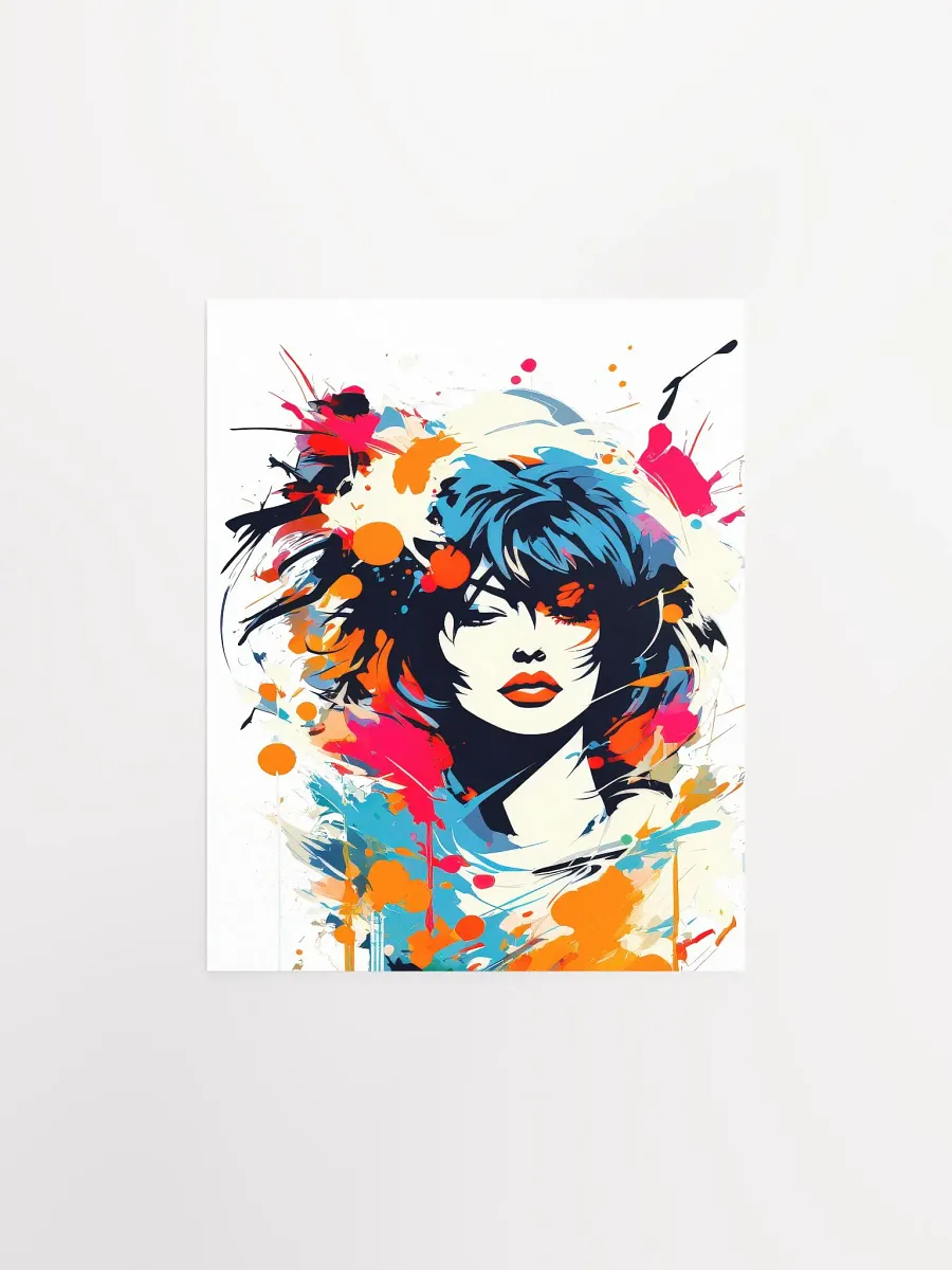 Abstract Woman v13 - Vintage Style Poster - Rock Girl - Small and Standard Sizes - 8x10-11x14-12x16-16x20 Inches product image (1)