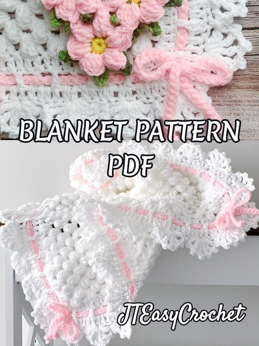 Infinity Continuous Granny Square Baby Blanket Crochet Pattern VIDEO & PDF Instant Download product image (6)