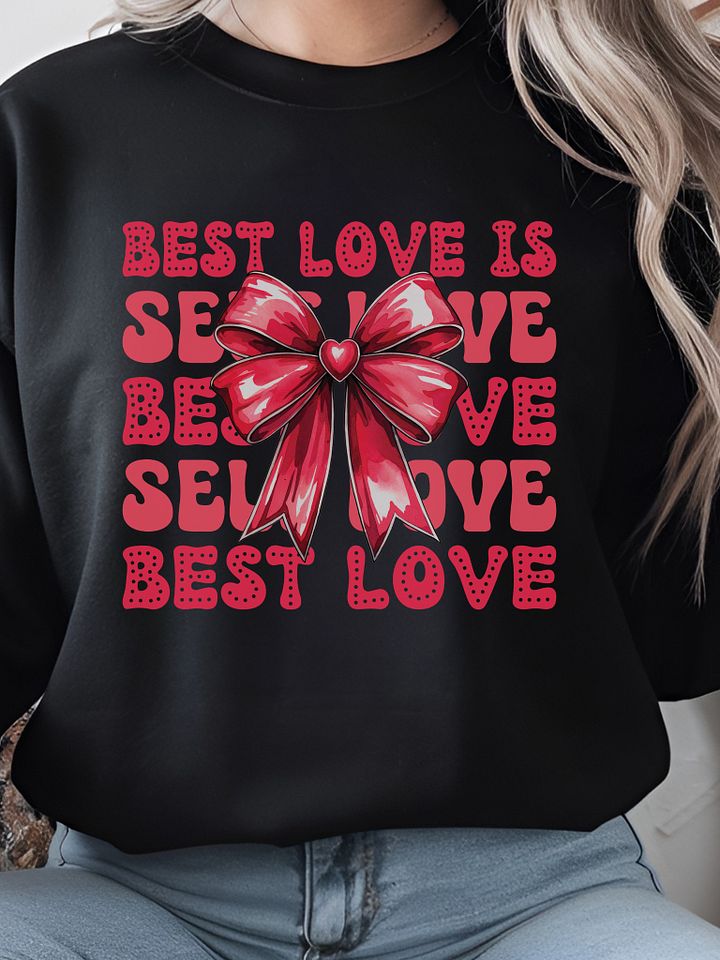 Self-Love Bow Sweatshirt product image (1)