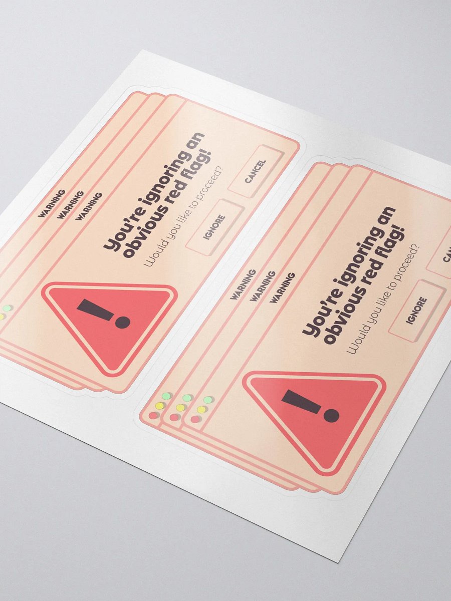 Ignoring Red Flags Stickers product image (3)