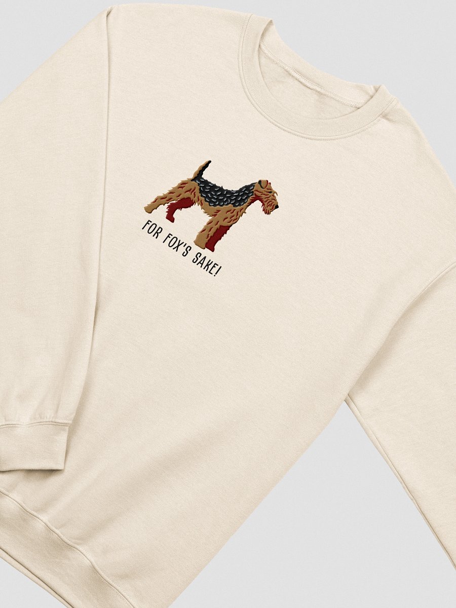 For Fox's Sake! Sweatshirt (Embroidered) of a Welsh Terrier(Black & Tan) product image (18)