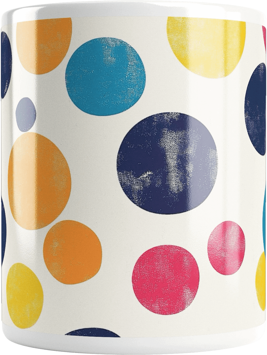 Polka Dot Illusion Vintage Retro Glossy Coffee Mug product image (5)