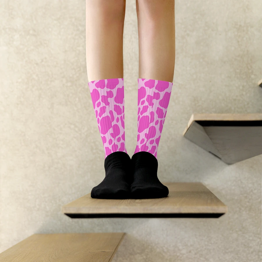 Cow Print Socks- Pink product image (8)