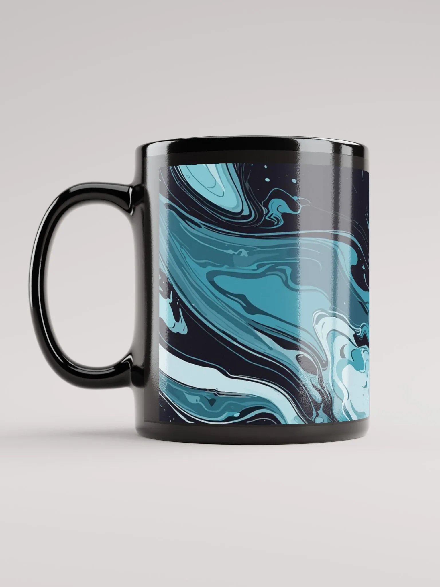 Marbled Teal Swirl Mug product image (6)