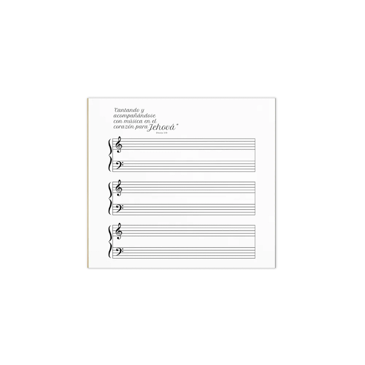 "Cantando y acompañándose con música" Music Note Writing Practice Pad product image (1)