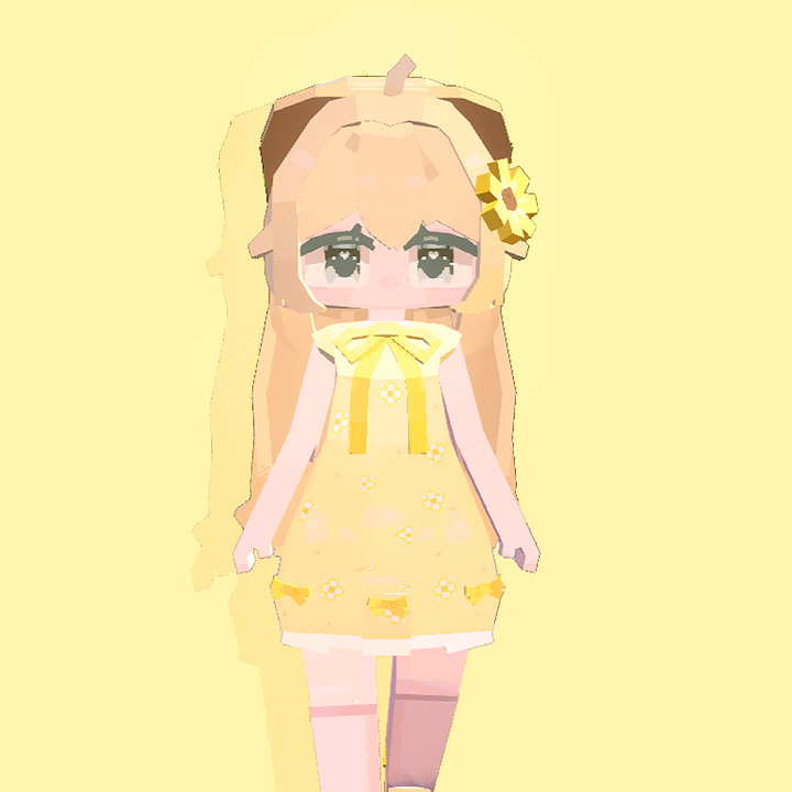 Yes Steve Model | Sunflower chibi (free) product image (1)