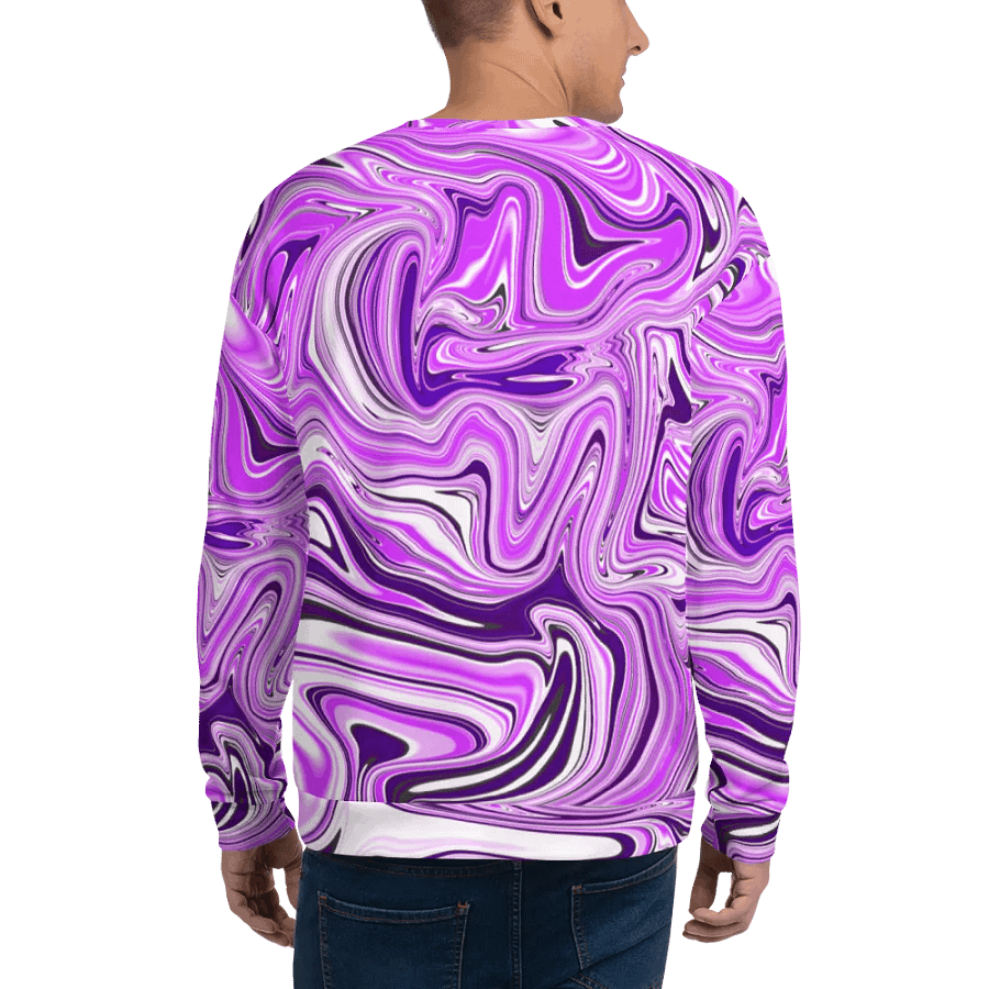 Sweatshirt - Purple Digital Fluid Art product image (11)