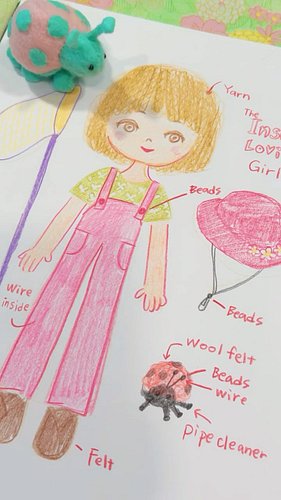 I want to make dolls like this next time✨🧵🪡
次はこんな人形を作ってみたい✨

#thelivelygarden
#insects
#insectlover 
#naturekids
#bugart 
#do...