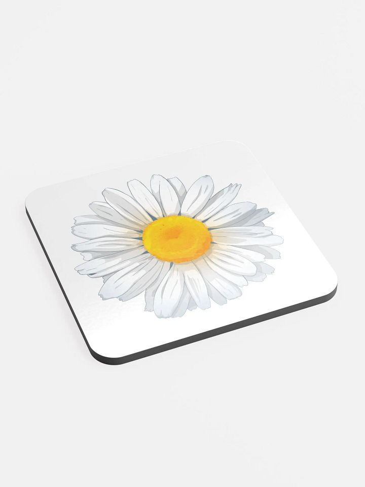 daisy glossed cork coasters product image (2)