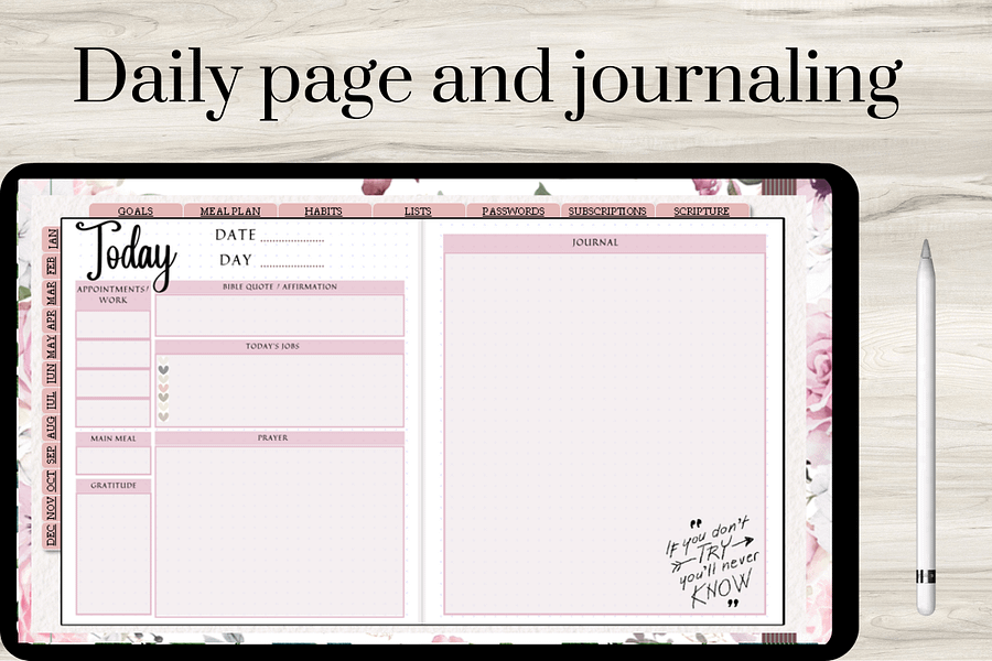 Goodnotes Digital Planning Journal | Clickable Links product image (12)
