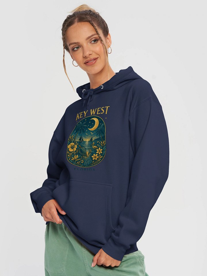 Key West Tropical Hoodie with Moonlight Scene product image (1)