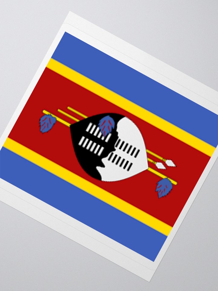 Eswatini Flag Sticker | Shield and Spears Design | Durable Vinyl | 3 Sizes product image (4)