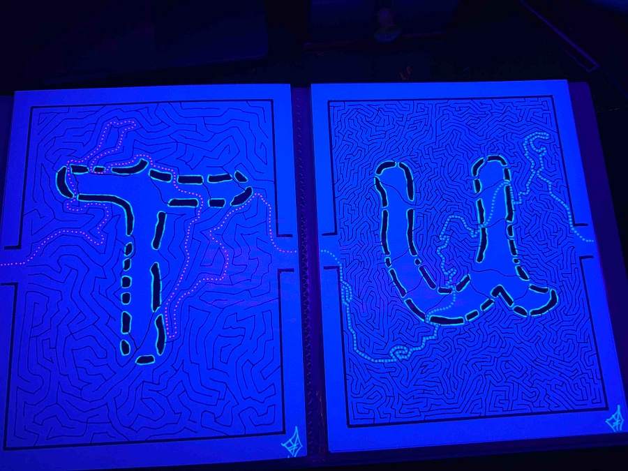 The aMAZEking alphabet ~Enhanced~ Black Light Answer Key Version product image (11)