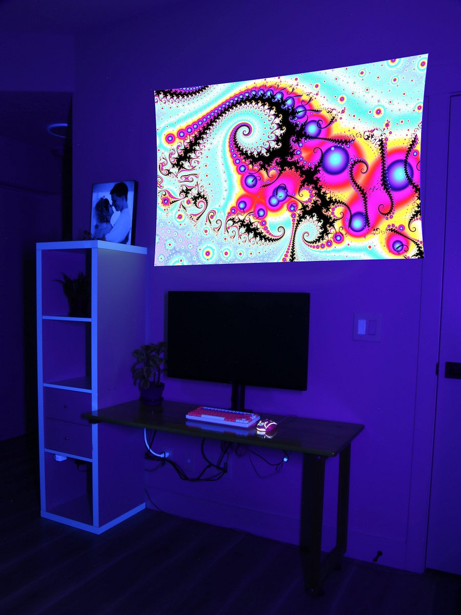 UV fractal tapestry - Purple Pearls product image (10)