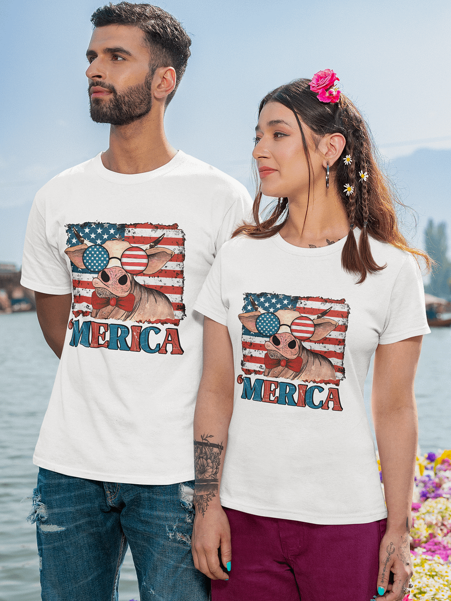 Patriotic T-Shirt- Featuring The Cow Merica.. product image (1)