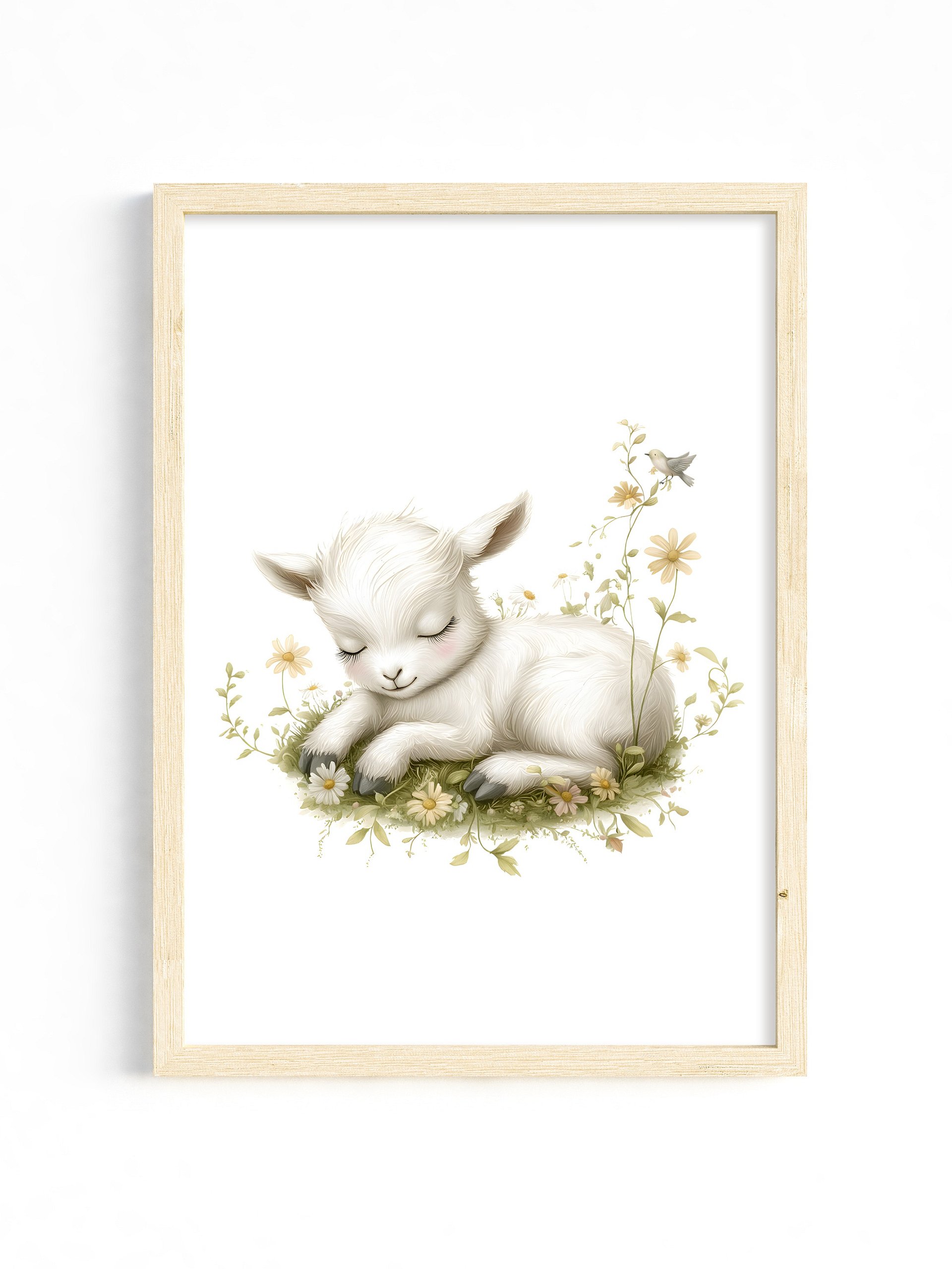Cute Baby Goat Farm Animal Nursery Prints product image (1)