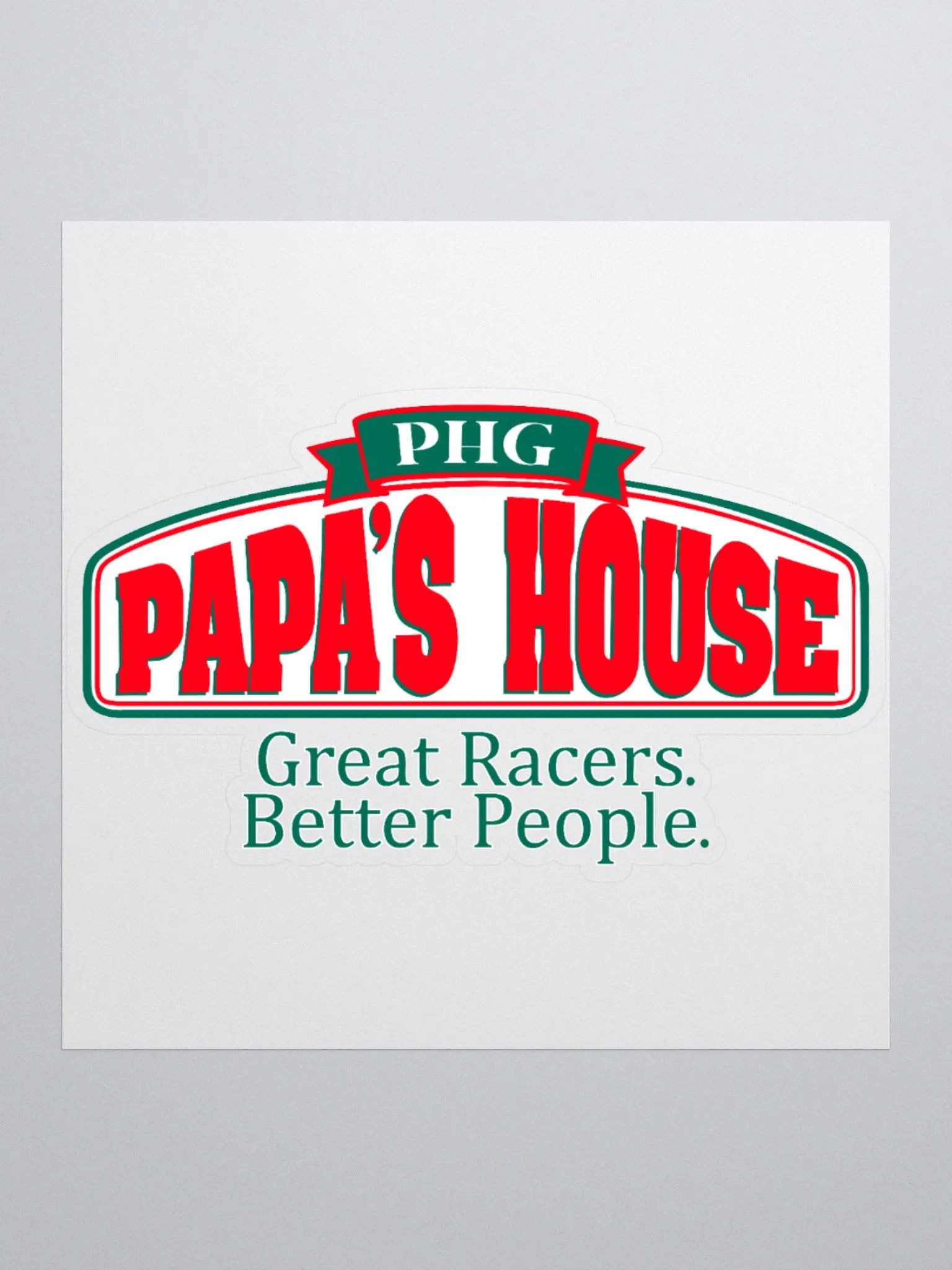 Papa's House Racing Emblem Stickers product image (1)