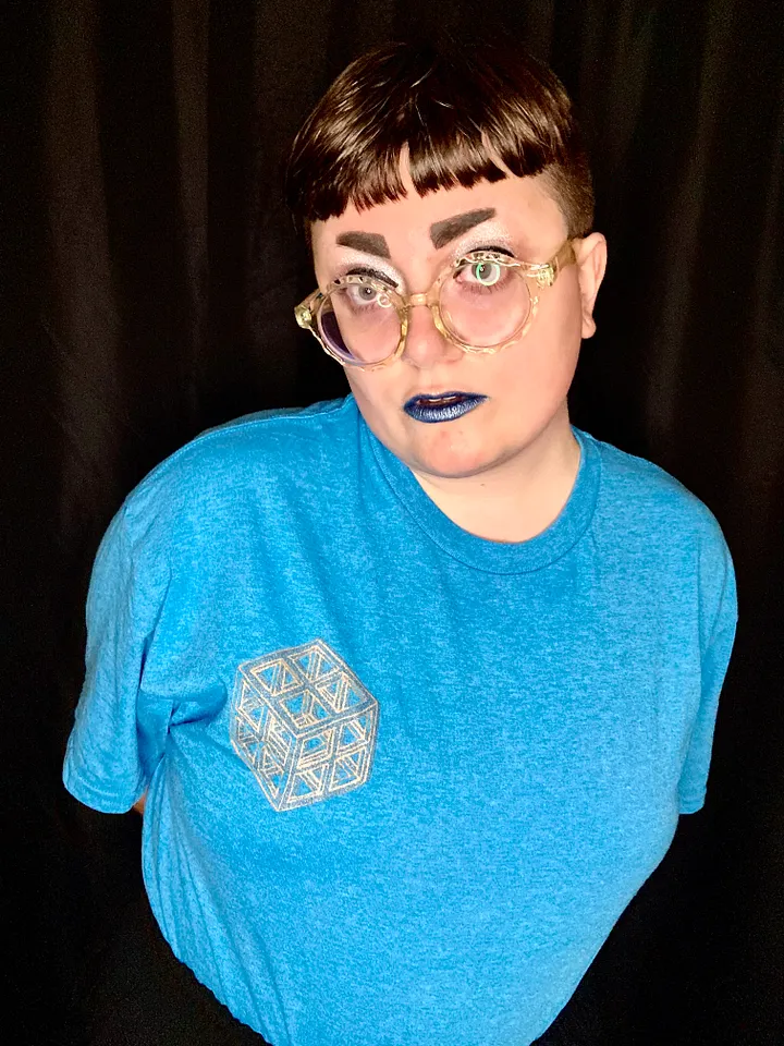 ethereal geometry ii unique screen printed t-shirt product image (2)