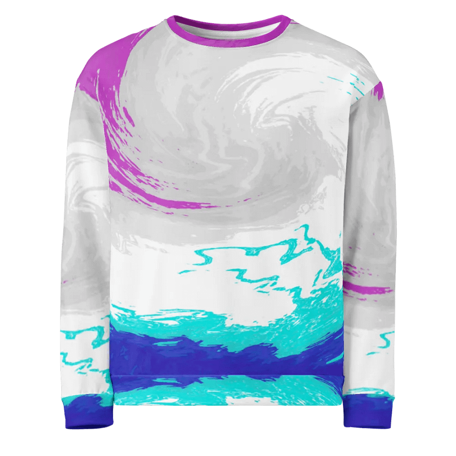 Abstract Vibrant Swirling Melting Forest Unisex Sweatshirt product image (2)
