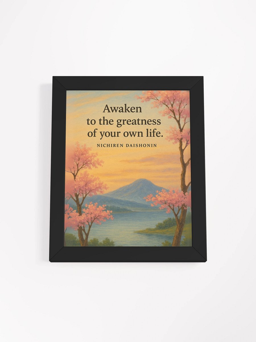 Nichiren Daishonin Inspirational Wall Art – Awaken to the Greatness of Your Life product image (1)