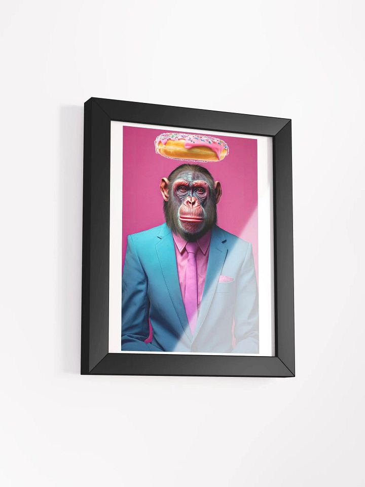 Flying Donut over Business Chimp Poster product image (12)