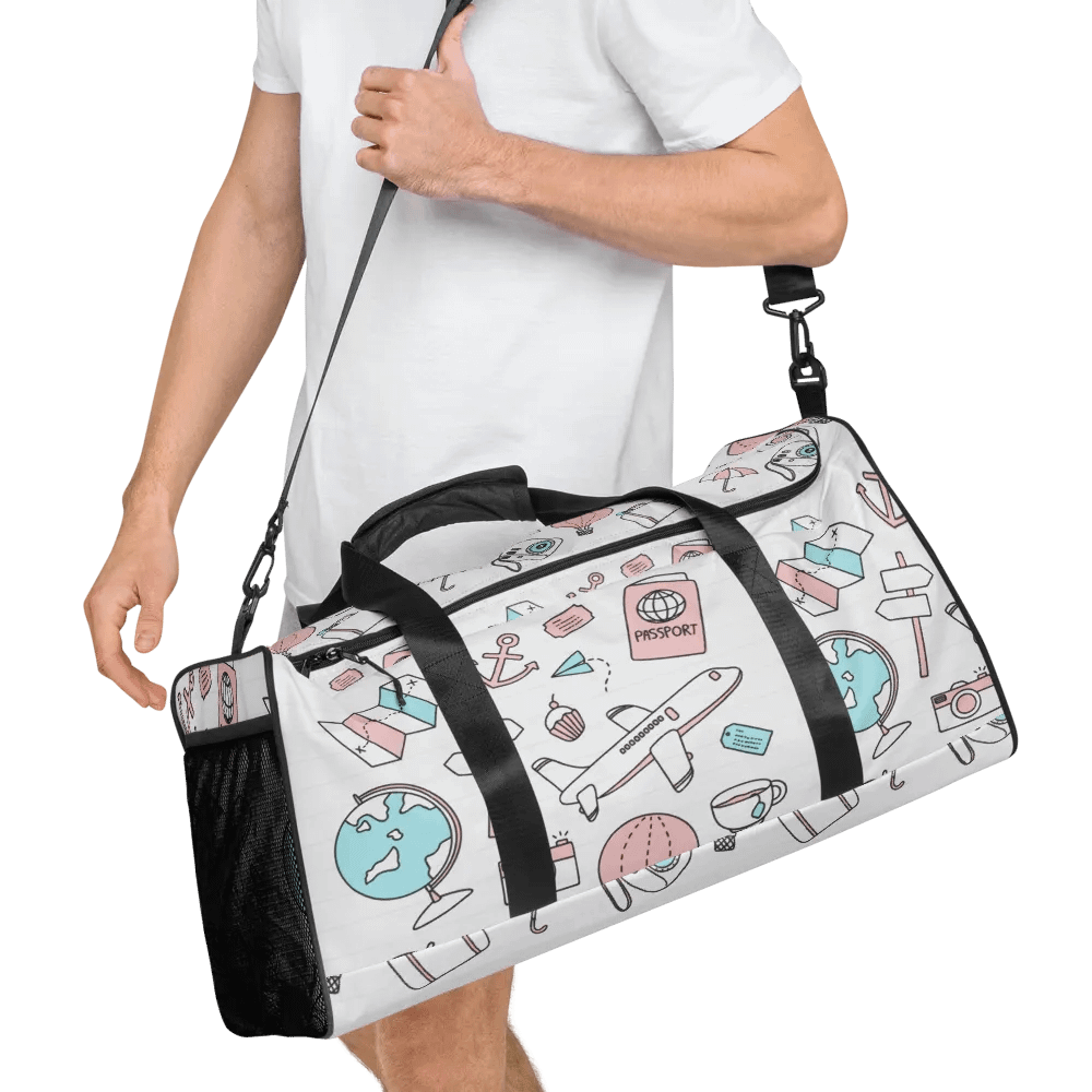 Travel Icons Canvas Duffle Bag product image (4)