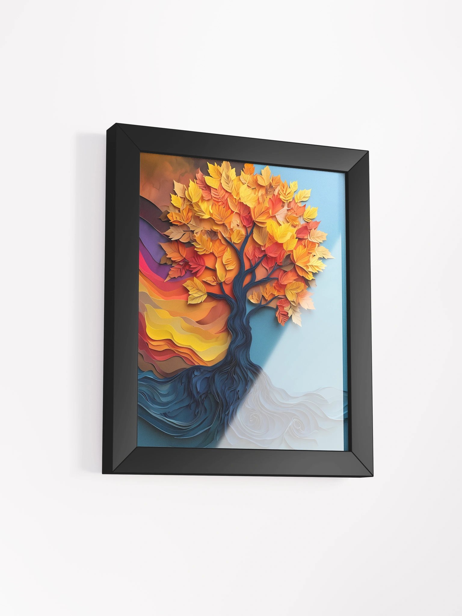 Vibrant Tree Paper Art Poster product image (3)