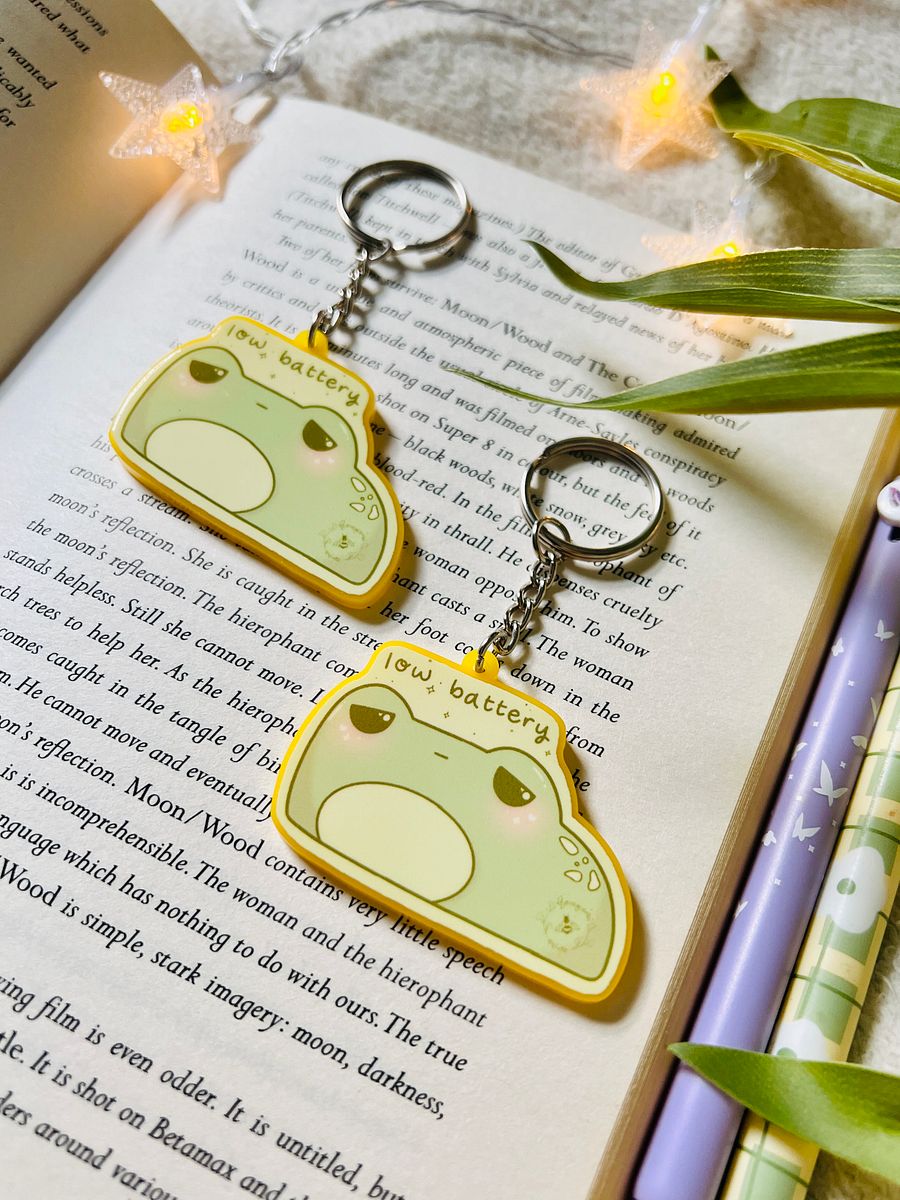 Low Battery Frog Acrylic Keyring product image (3)