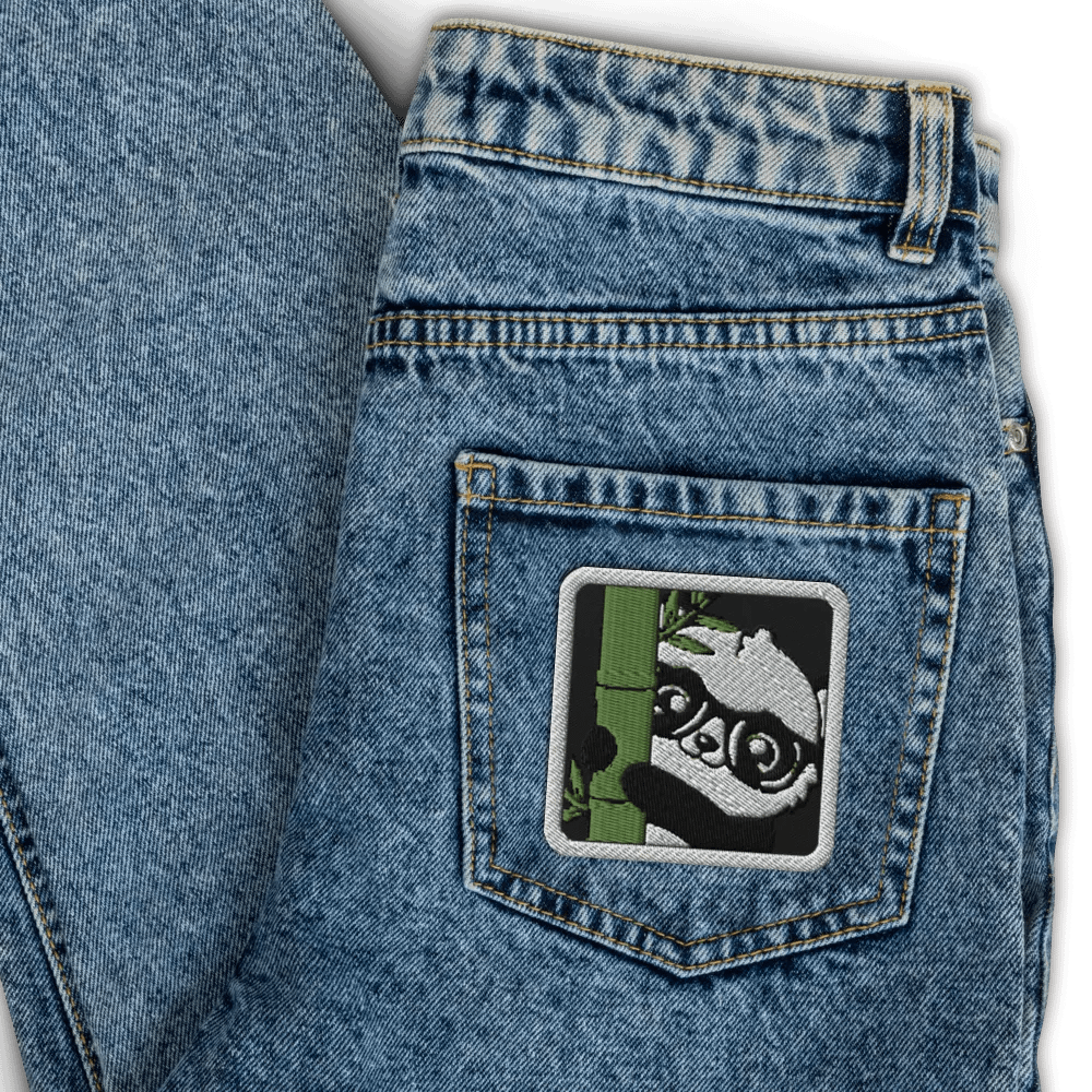 Peeking Panda Embroidered Patch product image (3)