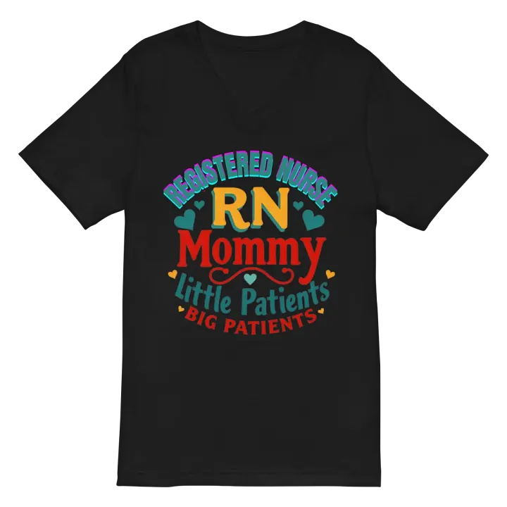 RN Mommy Little Patients Big Patients V-Neck Tee product image (3)
