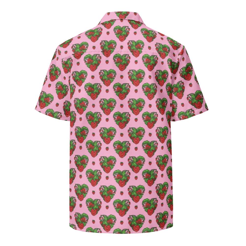 Strawberry Heart Button Up: Pink product image (5)