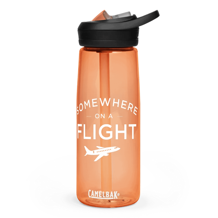 Somewhere on a Flight Water Bottle product image (1)