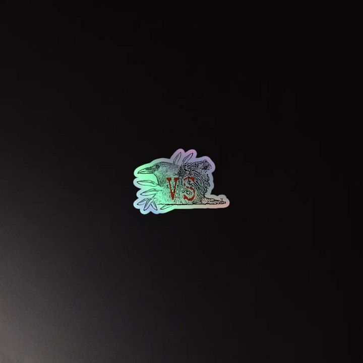 Crow vs Lion Holographic Sticker product image (2)