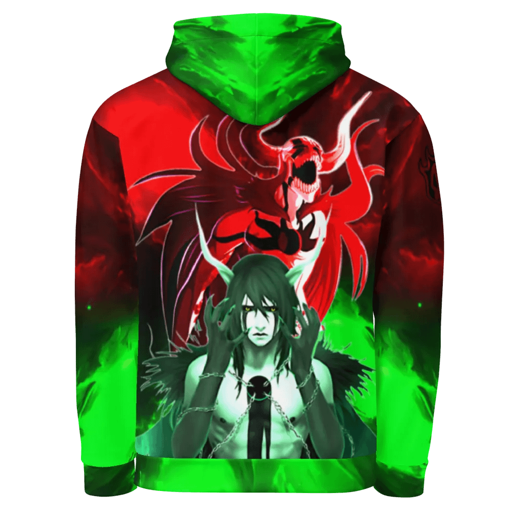 STRAIGHT VIBIN NEON COLOR FADE STYLE ICHIGO V ULQUIORRA HOODIE product image (10)