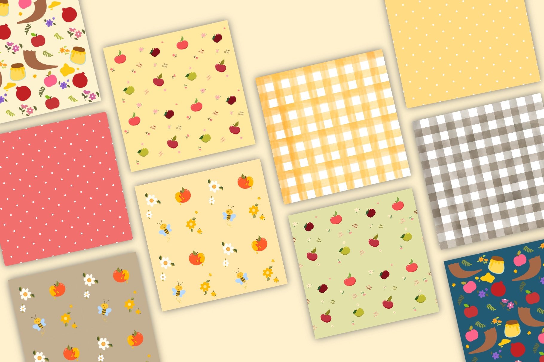 Rosh Hashanah digital papers product image (2)