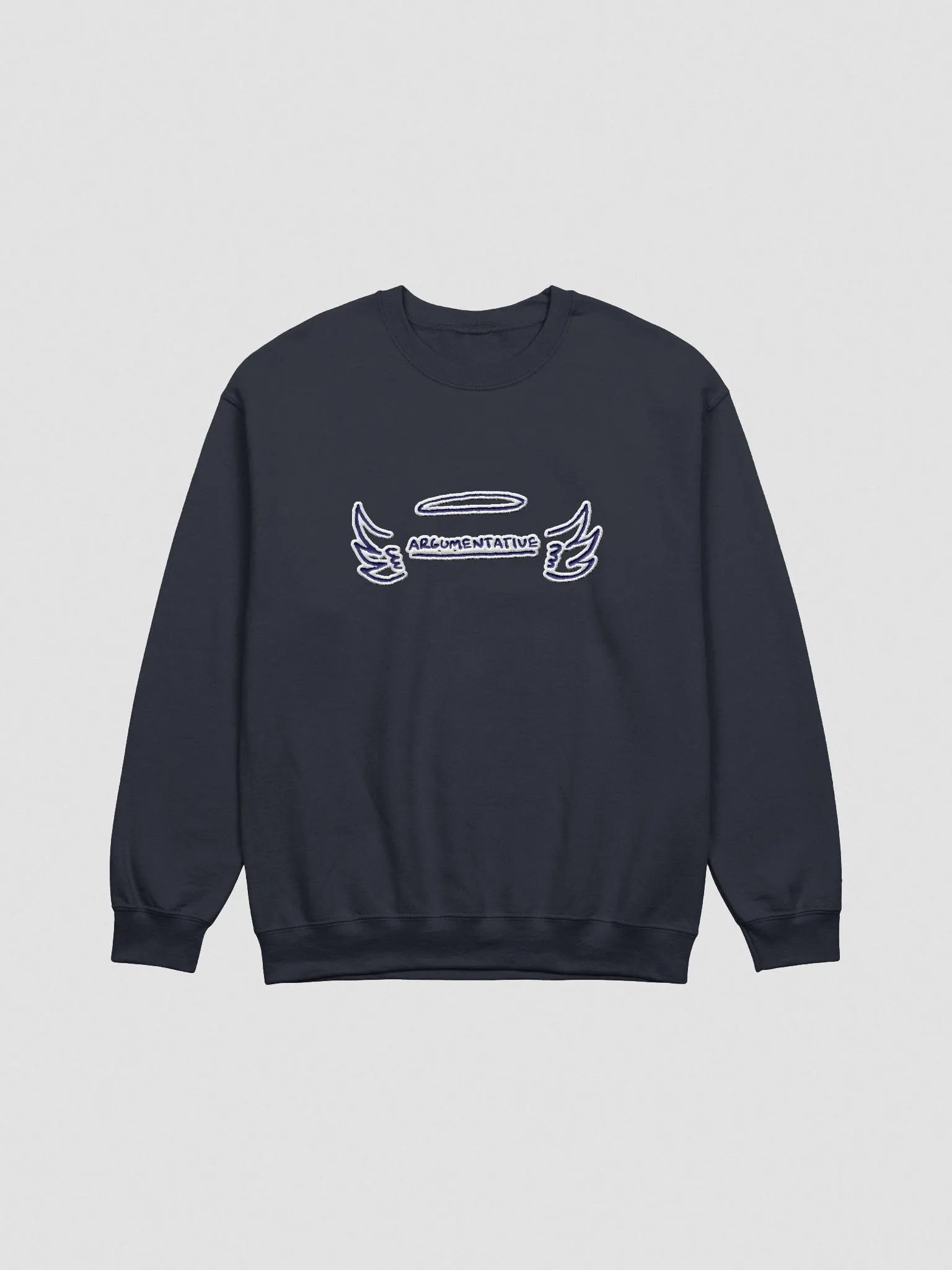 ANGELIC (lg. navy bubble design) embroidered crewneck product image (19)