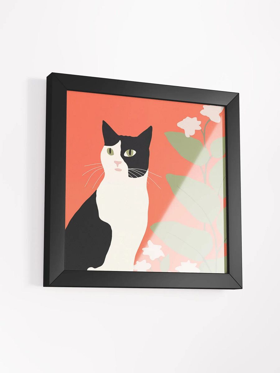 Minimalist Cat and Plant Framed Poster product image (25)