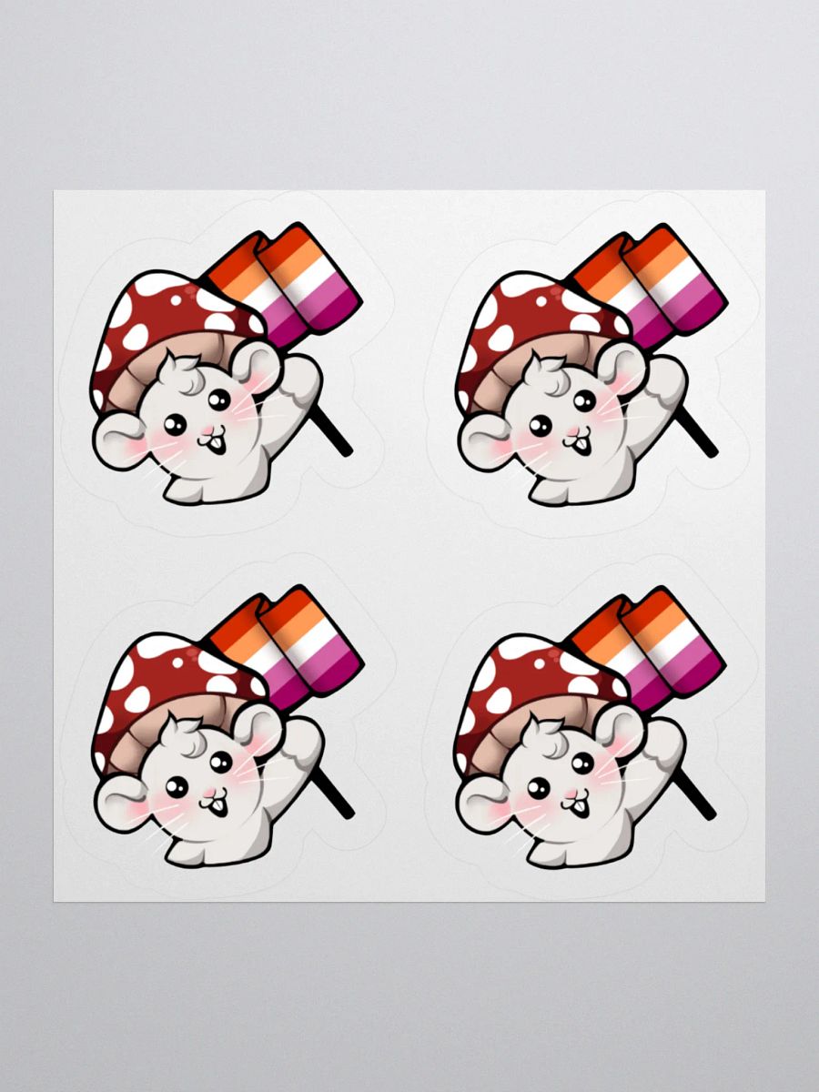 Lesbian/WLW Pride Flag Stickers product image (1)