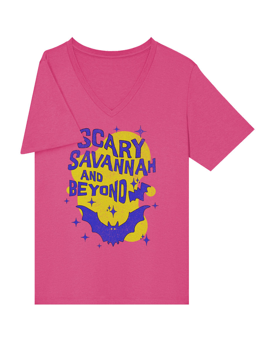 Scary Savannah Women's V-Neck Bat Tee Shirt product image (60)
